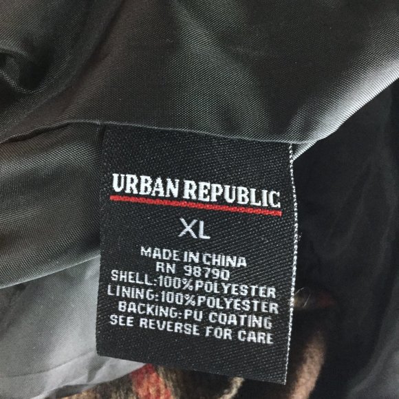 Urban Republic Fleece Plaid  Blazer Trench Coat - Picture 4 of 5